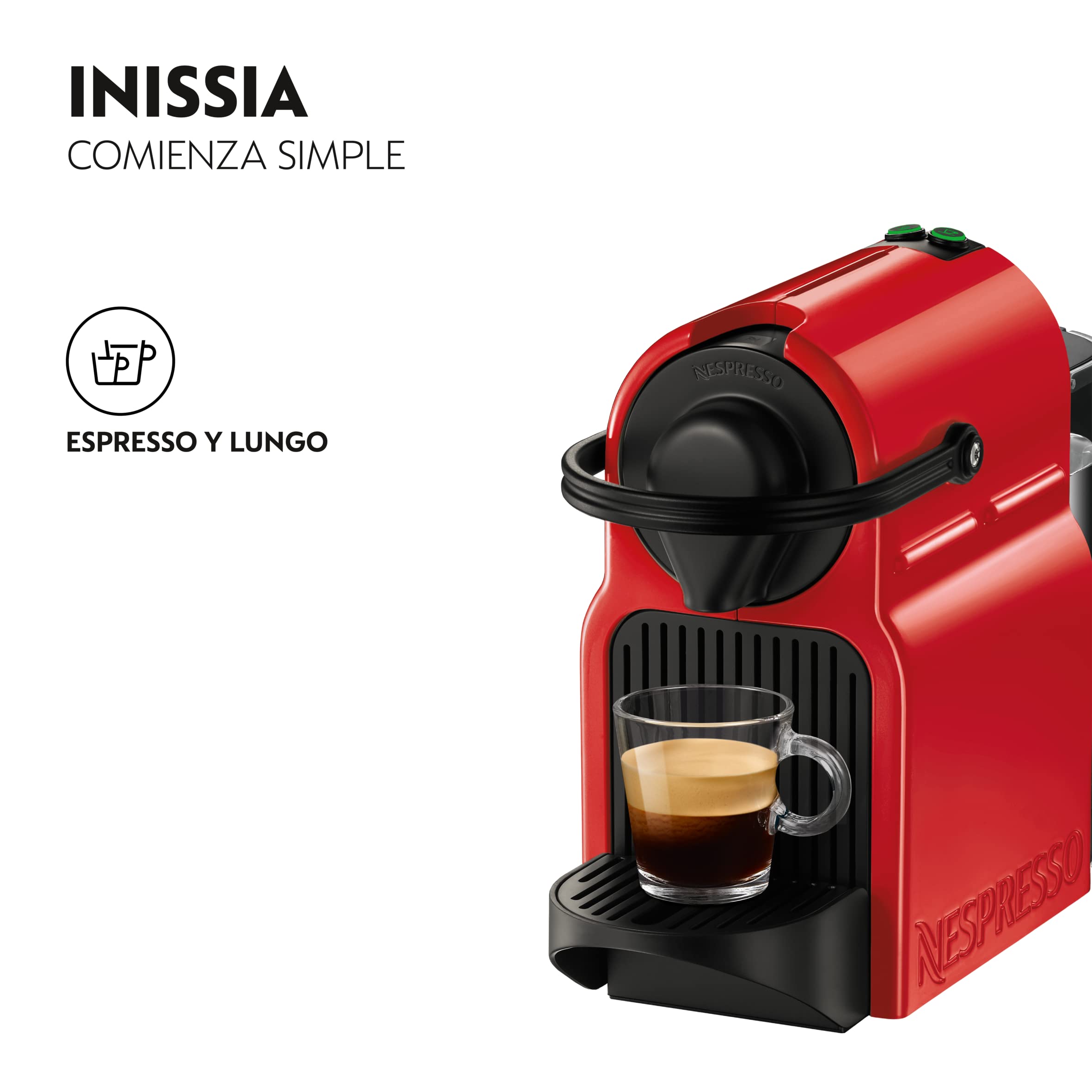 Inissia : Capacité du réservoir d'eau 0,7 L, couleur rouge rubis